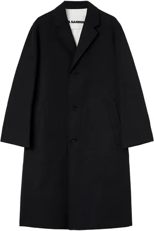 Jil Sander Cappotto monopetto con revers a lancia