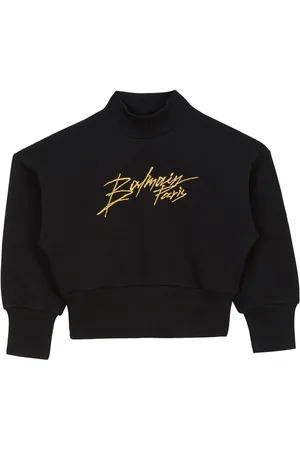 Balmain Felpa crop con ricamo
