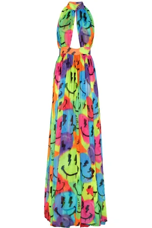 Philipp Plein Abito Smile lungo con chiffon