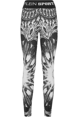 Philipp Plein Leggings con stampa astratta