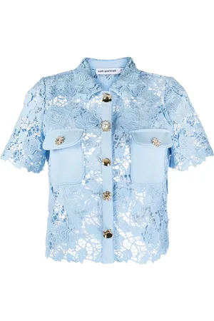 Self-Portrait Camicia con trama in pizzo