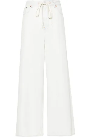 Maison Margiela Jeans a gamba ampia con coulisse