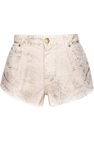 Pinko Shorts denim con stampa grafica