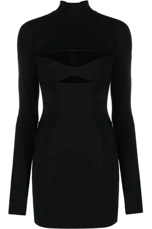 MUGLER Abito corto con dettaglio cut-out