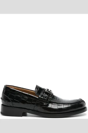 VERSACE Mocassini Greca con effetto coccodrillo