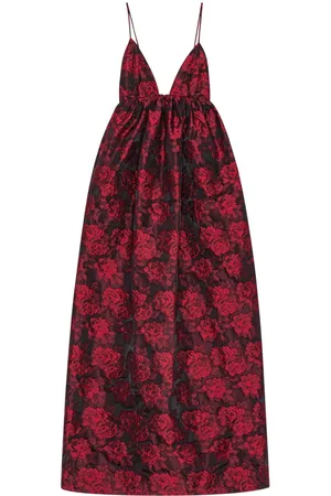 Ganni Abito midi con stampa botanica