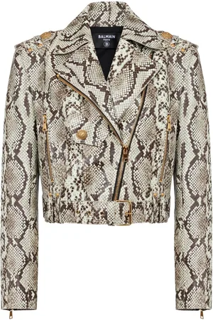 Balmain Giacca biker crop