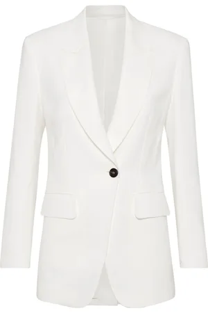 Brunello Cucinelli Blazer monopetto con revers a lancia