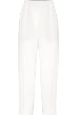 Brunello Cucinelli Pantaloni crop a vita alta