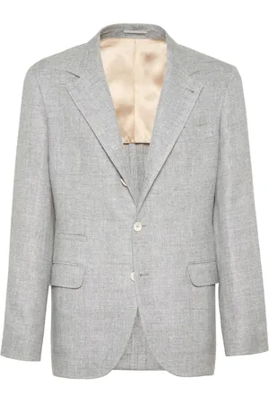 Brunello Cucinelli Blazer monopetto con revers a lancia