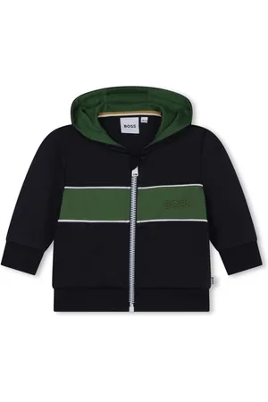 HUGO BOSS Felpa a righe con cappuccio