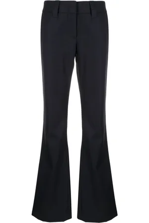 Palm Angels Pantaloni svasati a vita bassa