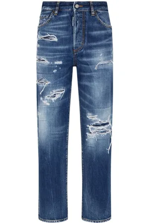 Dsquared2 Jeans dritti con effetto vissuto