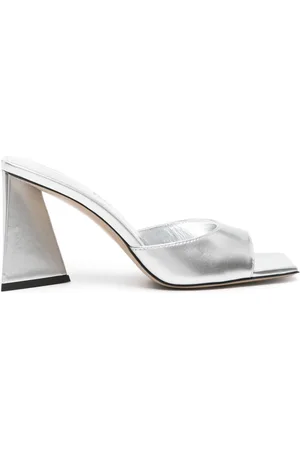 The Attico Mules con effetto metallizzato Devon 85mm