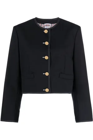 Thom Browne Giacca crop con dettaglio RWB