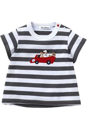 Familiar T-shirt a righe con applicazione
