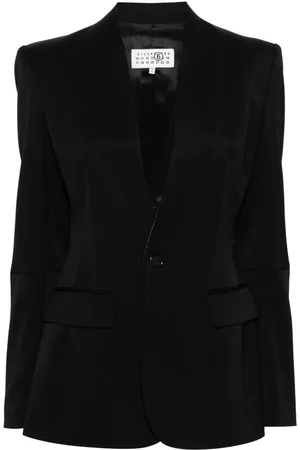 Maison Margiela Blazer monopetto con cuciture a contrasto