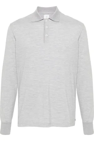 ELEVENTY Polo a maniche lunghe con effetto mélange