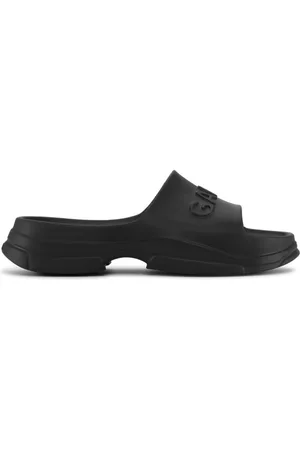 Ganni Sandali slides con logo goffrato