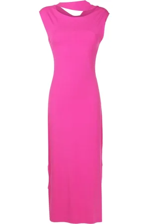 Gloria Coelho Abito lungo smanicato con dettaglio cut-out