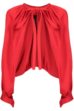 Gloria Coelho Blusa crop a maniche lunghe