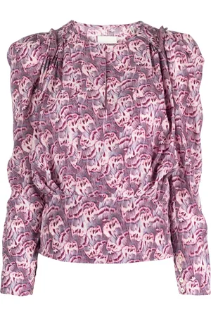 Isabel Marant Blusa Zarga con stampa grafica