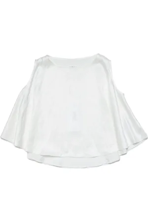 Maison Margiela T-shirt smanicata con ricamo