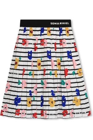 Sonia Rykiel Enfant Gonna lunga a fiori con pieghe