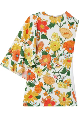 Stella McCartney Top monospalla Lady Garden con stampa