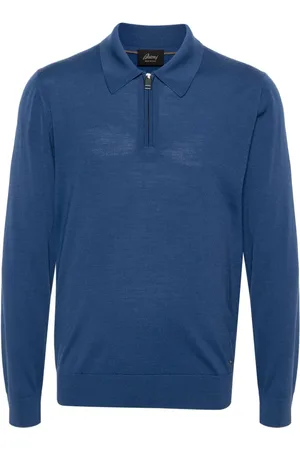BRIONI Polo in lana con zip