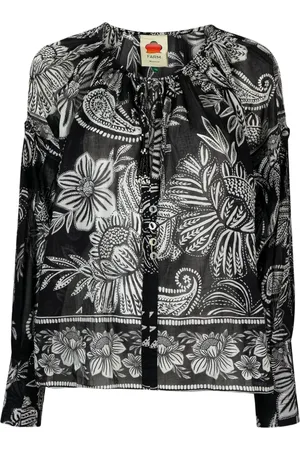 Farm Rio Blusa con stampa paisley Bloom