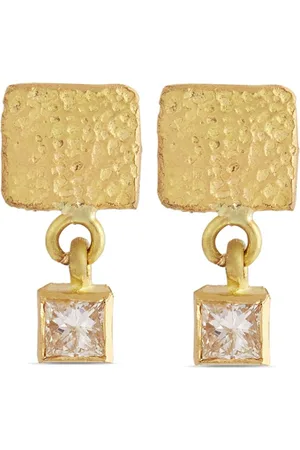 Orit Elhanati 18kt yellow gold Roxy Mezuzah diamond drop earrings