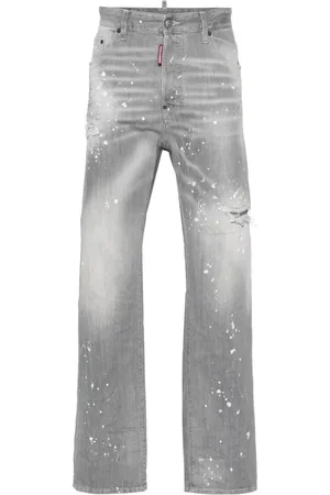 Dsquared2 Jeans dritti con effetto schiarito