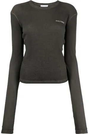 Halfboy T-shirt a coste con stampa
