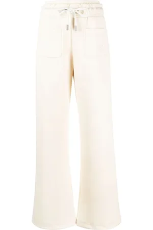 OFF-WHITE Pantaloni sportivi svasati con ricamo