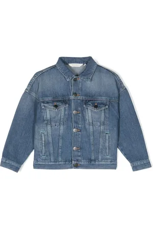 Palm Angels Giacca denim con stampa