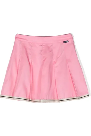 Palm Angels Minigonna plissettata con bordo a righe