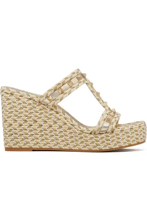 VALENTINO GARAVANI Sandali Rockstud con zeppa 90mm