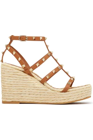 VALENTINO GARAVANI Espadrilles Rockstud con zeppa 95mm