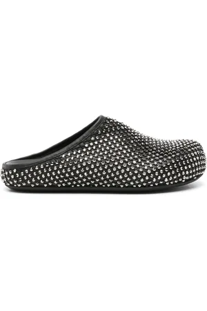 Marni Slippers in pelle con strass