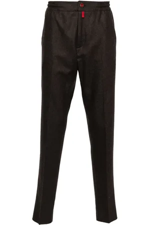 Kiton Pantaloni crop dritti