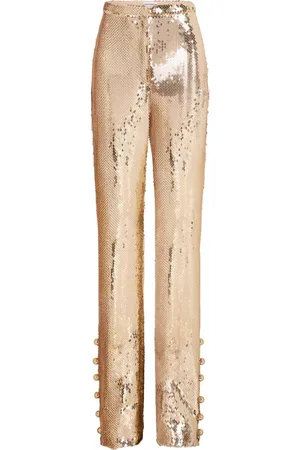 Paco rabanne Pantaloni svasati con paillettes