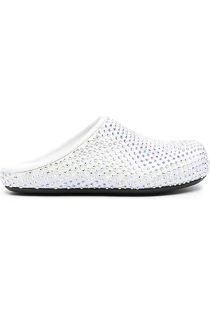 Marni Slippers in pelle con strass