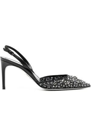 RENE CAOVILLA 80mm crystal-embellished leather sandals