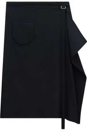 Courrèges Tailored folded midi skirt