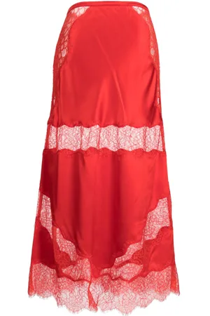 Cynthia Rowley Gonna Charmeuse in pizzo e seta