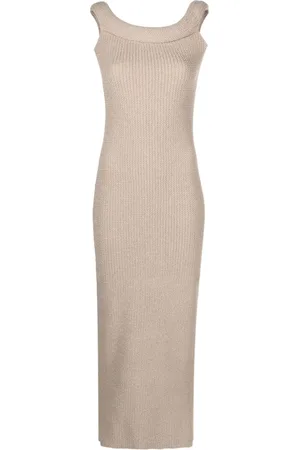Totême Off-shoulders smocked maxi dress