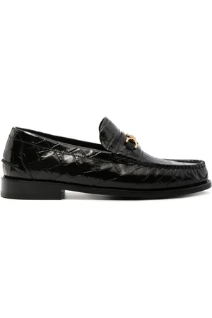 VERSACE Mocassini con effetto coccodrillo Medusa
