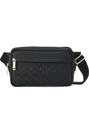 Salvatore Ferragamo Borsa messenger goffrata Gancini