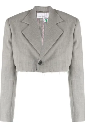 Natasha Zinko Blazer crop con revers a lancia